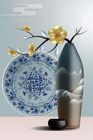 花瓶装饰画