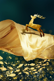 飘带麋鹿装饰画