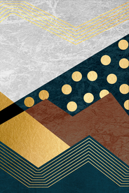 抽象金色几何玄关