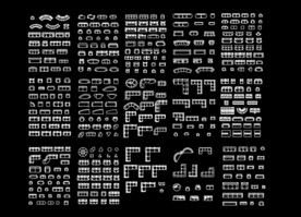带坐垫的家具CAD图库