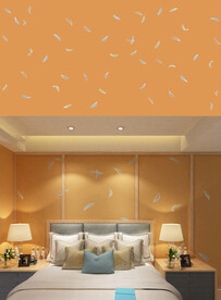 手绘羽毛背景墙