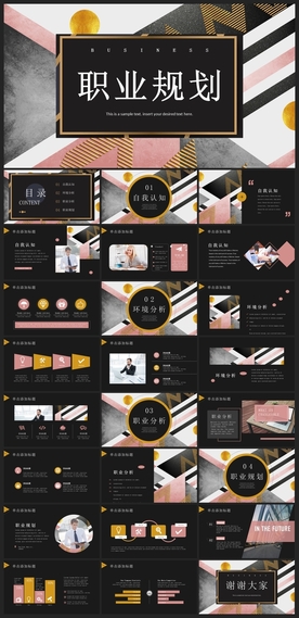 求职学生个人简历PPT素材