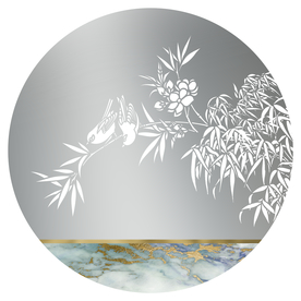 竹韵圆形装饰画