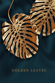 热带树叶装饰画晶瓷画