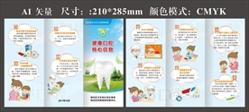 健康口腔核心信息三折页