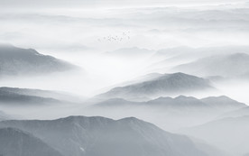 新中式山水背景墙