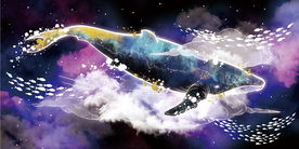 海底世界 梦幻蓝鲸晶瓷画