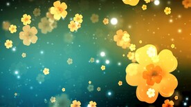 背景漫天飞舞的梦幻小黄花