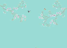 手绘高清玉兰花背景墙