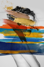 美女油彩装饰画