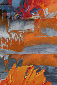 抽象彩墨笔触油画