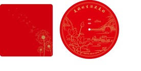 电饼档 红底 花 立体3D工艺