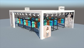 服装路演su模型