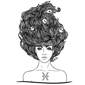 星座线描 手绘人物