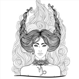 星座线描 手绘人物