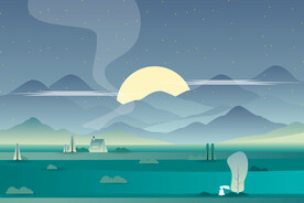 户外风景旅游插画