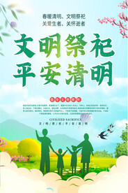 文明祭祀文明祭祖宣传海报展板