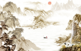 江山如画复古背景