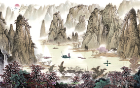 江山如画电视背景墙