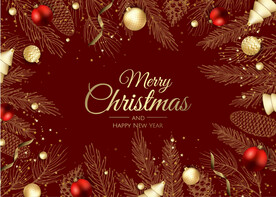 圣诞节元素插画设计