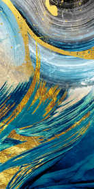 抽象艺术聚财装饰画