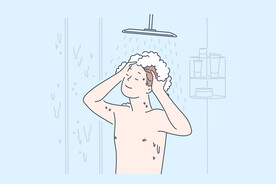 简约人物生活形象插画图片