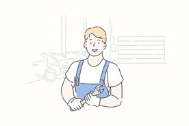 简约人物生活形象插画图片