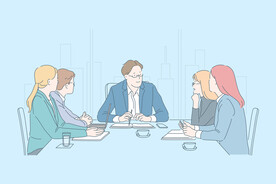 简约人物生活形象插画图片