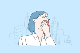 简约人物生活形象插画图片