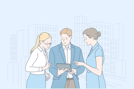 简约人物生活形象插画图片