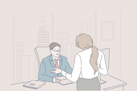 简约人物生活形象插画图片