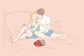 简约人物生活形象插画图片