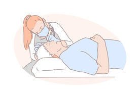 简约人物生活形象插画图片