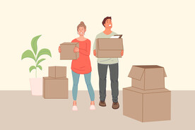 简约人物生活形象插画图片