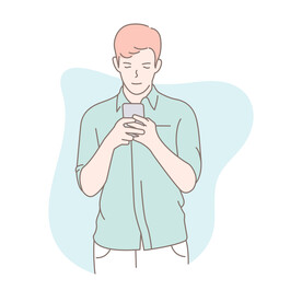 简约人物生活形象插画图片