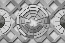 北欧简约3D立体几何线条背景墙