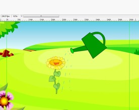 水壶浇水向日葵跳舞动画