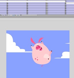 小猪开心的跳跃动态效果fla