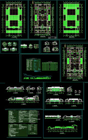 四合院平面立面图纸
