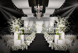 白色系婚礼仪式区