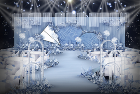 雾霾蓝婚礼仪式区