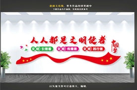 文明使者文化墙