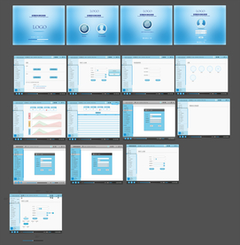 蓝色系pc端音乐系统ui设计