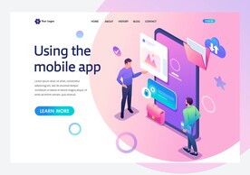 国外矢量现代科技社交APP系列