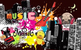 酒吧夜场炫酷音乐工装背景墙图片