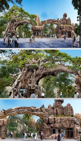 风景区大门仿树假山塑石入口方案