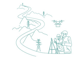 无人机输电线路巡线线描图