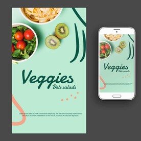 轻食主义蔬菜沙拉海报