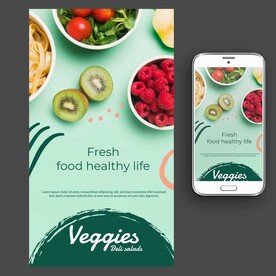 轻食主义蔬菜沙拉海报
