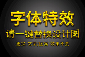 黄金金属雕刻特效字